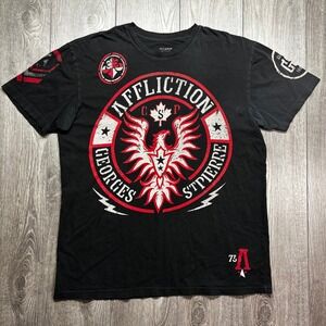 Affliction Georges St-Pierre Team Rush MMA Graphic T-Shirt Mens 2XL Black